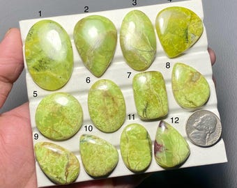 Opale verde Una pietra preziosa naturale al 100% di qualità unica Cabochon Pietra preziosa sciolta per la creazione di gioielli Codice Sf-16
