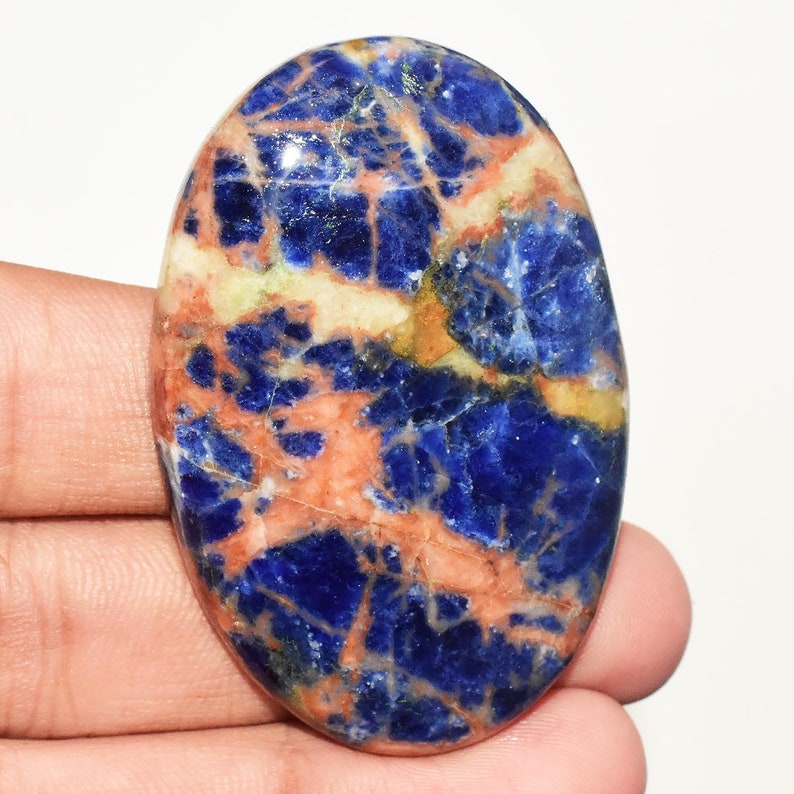 Loose Sodalite Sodalite Jewelry Sodalite Gemstone Gemstones 106.25 Crt 54x35x8 MM sf3380 50/% Off Amazing Natural Sodalite Cabochon