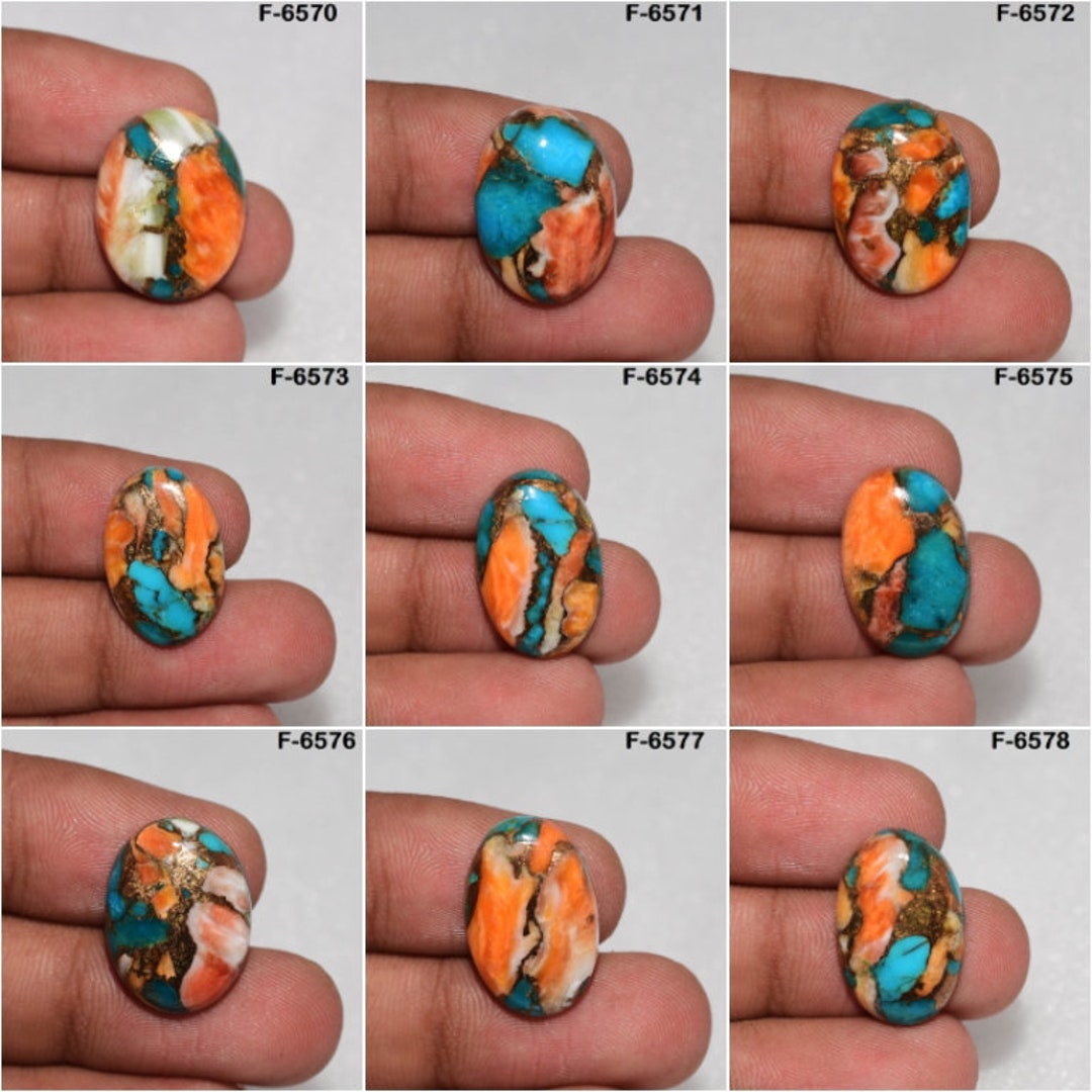 Designer AAA Oyster Mohave Turquoise Cabochon Oyster Copper Etsy