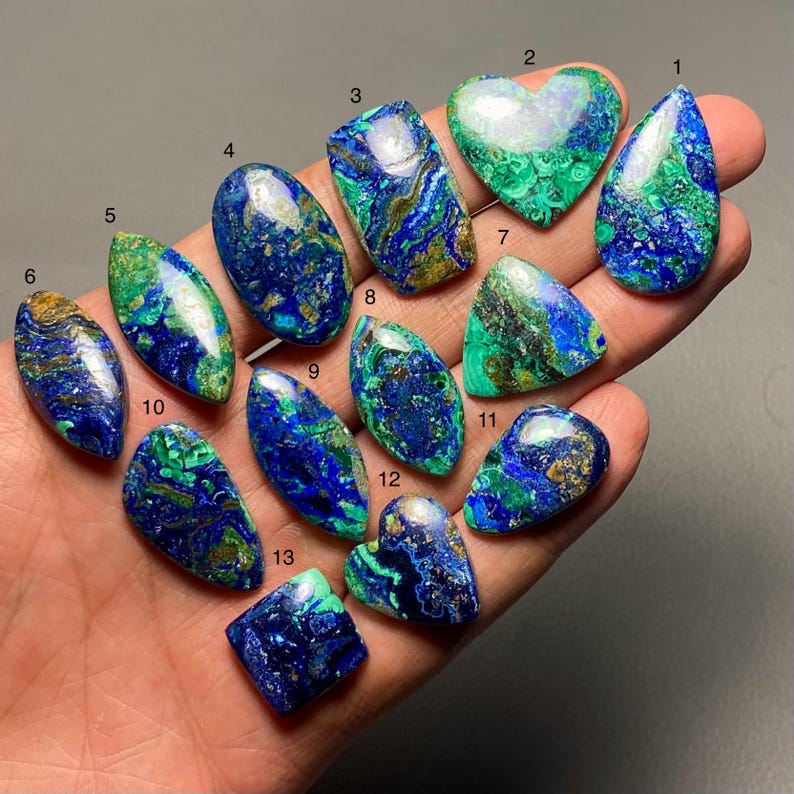 Azurite Malachite A One Quality 100% Natural Azurite Malachite Cabochon ...