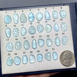 Aquamarine Rose cut , Aquamarine Gemstone , Aquamarine  For Jewelry Making
