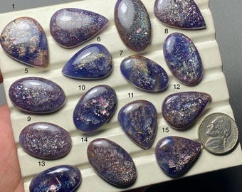 Iolite Sunstone A One Quality 100% Natural Iolite Sunstone Cabochon Loose Gemstone For Making Jewelry SF-1674