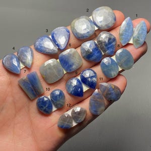 Blue Sapphire Rose Cut Pair A One Quality 100% Natural Sapphire Loose Gemstone For Making Earring Code SF-1061