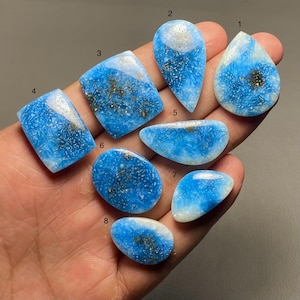 Blue ice Glacierite A One Quality Blue ice Glacierite Cabochon Loose Gemstone For Making Jewelry Code SF-1122