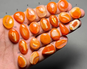 Lake Superior Agate A One Quality 100% Natural Lake Superior Agate Cabochon Loose Gemstone For Making Jewelry Code SF-2075