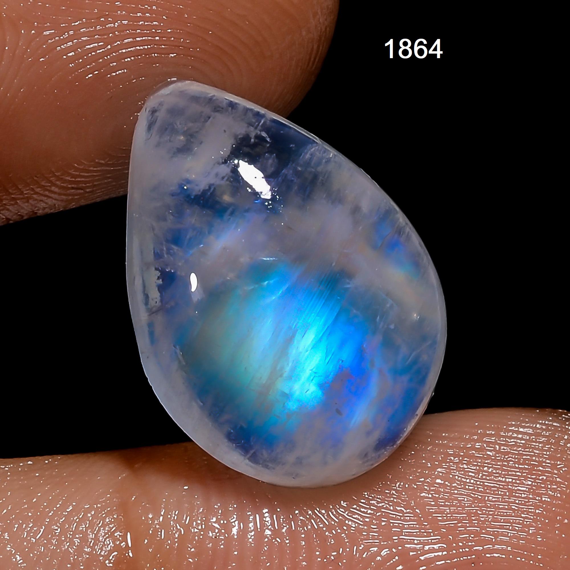 Rainbow Moonstone A One Quality 100% Natural Moonstone Cabochon