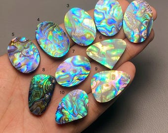 Coquille d'ormeau Une qualité unique Cabochon de coquille d'ormeau 100 % naturelle, pierre précieuse en vrac pour la fabrication de bijoux Code SF-1486
