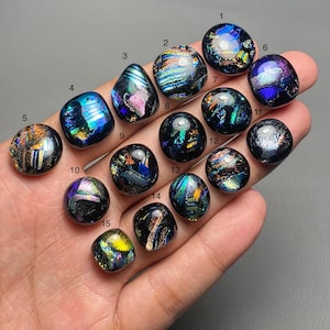 Dichroic Glass A One Quality Cabochon Loose Gemstone For Making Jewelry Code SF-1163