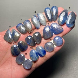 Blue Sapphire Rose Cut Pair A One Quality 100% Natural Sapphire Loose Gemstone For Making Earring Code Sf-96