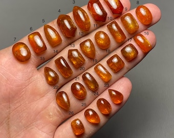 Orange Kyanite Top Grade Quality 100% Natural Kyanite Cabochon Loose Gemstone For Making Jewelry SF-1186