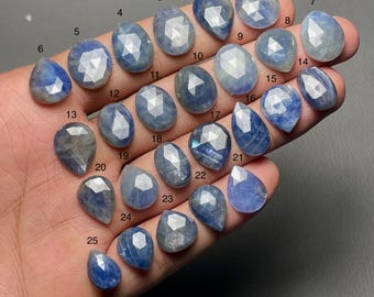 Blue Sapphire Rose Cut Top Grade Quality 100% Natural Sapphire Loose Gemstone For Making Jewelry Code SF-2348