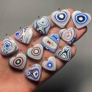 Multi Colour Fordite Heart Shape Top Grade Quality Unique Fordite Cabochon Loose Gemstone For Making Jewelry Code SF-837