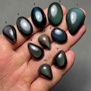 Rainbow Obsidian A One Quality 100% Natural Rainbow Obsidian Cabochon Loose Gemstone For Making Jewelry Code SF-714