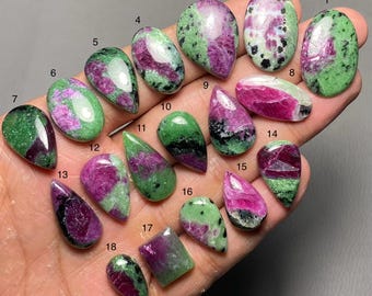 Ruby Zoisite A One Quality 100% Natural Ruby Zoisite Cabochon Loose Gemstone For Making Jewelry SF-574