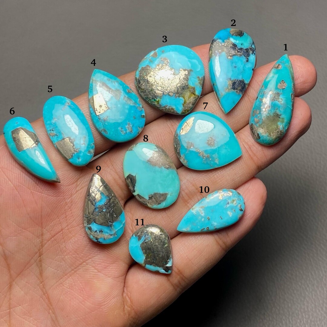 Turquesa de Arizona rara, piedra preciosa suelta de cabujón 100 % ...