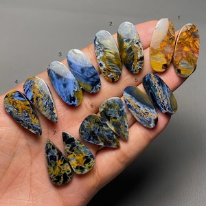 Pietersite Pair A One Quality 100% Natural Pietersite Cabochon Loose Gemstone For Making Earring Code SF-1148