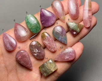 Tourmaline A One Quality 100% Natural Tourmaline Cabochon Loose Gemstone For Making Jewelry Code SF-1206