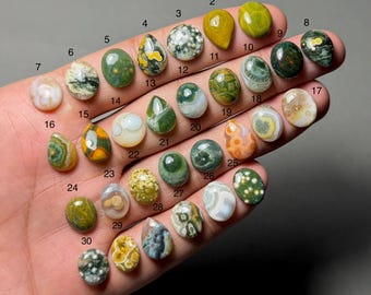 Orbicular Ocean Jasper A One Quality 100% Natural Ocean Jasper Cabochon Loose Gemstone For Making Jewelry SF-2182