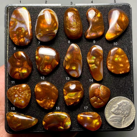 Mexican Fire Agate A One Quality 100% Natural Mexican Fire Agate
