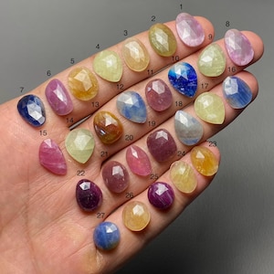 Multi Sapphire Rose Cut Top Grade Quality 100% Natural Sapphire Loose Gemstone For Making Jewelry Code SF-1057