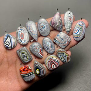 Multi colour Fordite A One Quality Unique Fordite Cabochon Loose Gemstone For Making Jewelry Code SF-287