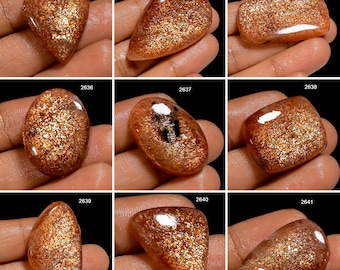 Sunstone A One Quality 100% Natural Sunstone Cabochon Loose Gemstone For Making Jewelry