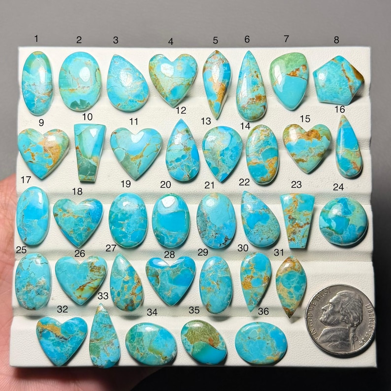 Turquesa Kingman Mohave, piedra preciosa suelta de turquesa de primera ...