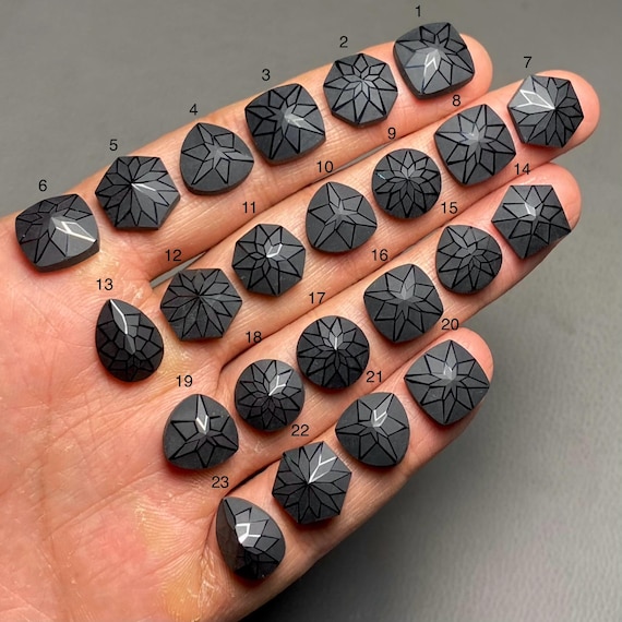 Black Spinel Precision Cut A One Quality 100% Natural Black Spinel Loose Gemstone For Making Jewelry Code SF-820