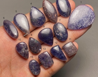 Iolite Sunstone A One Quality 100% Natural Iolite Sunstone Cabochon Loose Gemstone For Making Jewelry SF-1566