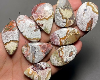 Selected Crazy Lace Agate A One Quality 100% Natural Crazy Lace Agate Cabochon Loose Gemstone For Making Jewelry Code SF-531