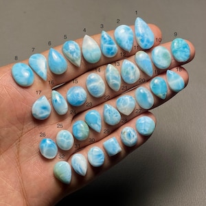 Larimar A One Quality 100% Natural Larimar Cabochon Loose Gemstone