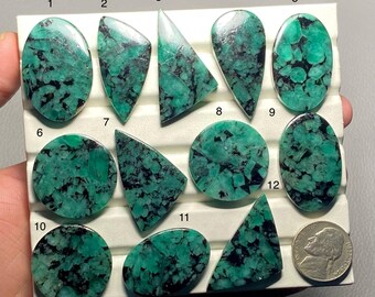Emerald Cabochon , Unique Gemstone, Emerald For Jewelry Making