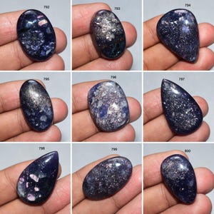 Iolite Sunstone A One Quality 100% Natural Iolite Sunstone Cabochon Loose Gemstone For Making Jewelry