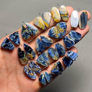 Pietersite Pair A One Quality 100% Natural Pietersite Cabochon Loose Gemstone For Making Earring Code SF-1152