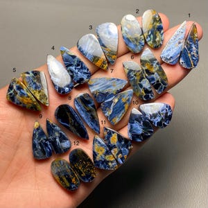 Pietersite Pair A One Quality 100% Natural Pietersite Cabochon Loose Gemstone For Making Earring Code SF-1150