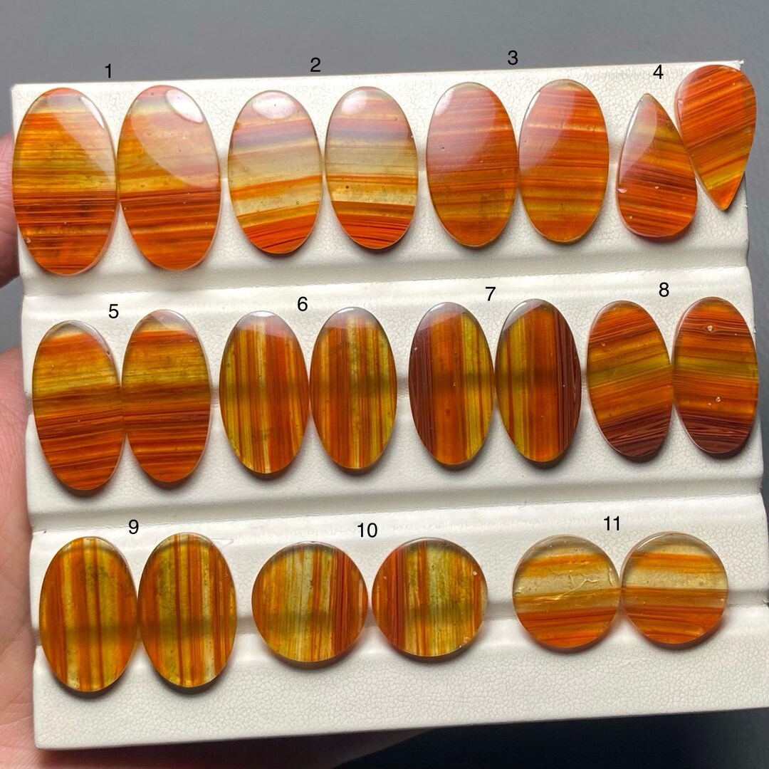 Rosarita Gold Slage Pair A One Quality Gemstone Cabochon Loose Gemstone ...