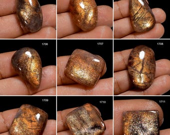Sunstone A One Quality 100% Natural Sunstone Cabochon Loose Gemstone For Making Jewelry
