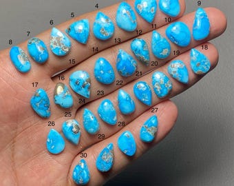 Turquesa Bluebird rara, cabujón de turquesa 100% natural de primera calidad, gema suelta para joyería SF-2001