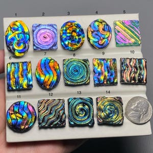 Dichroic Glass Carving A One Quality Loose Gemstone For Making Jewelry Code SF-1164