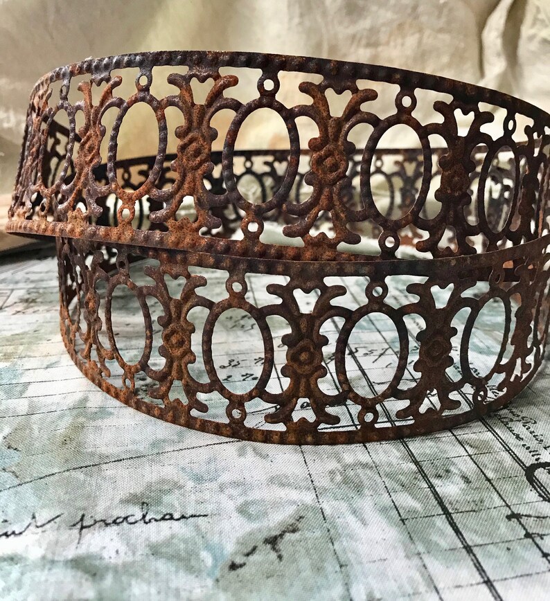 Rustic Decorative Trim Metal Ribbon Rusted Tin Metal Etsy