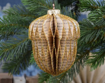 Paper Acorn Ornaments, Acorn Honeycomb Hanging Decoration