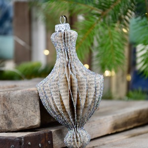 vintage book paper tree decorations