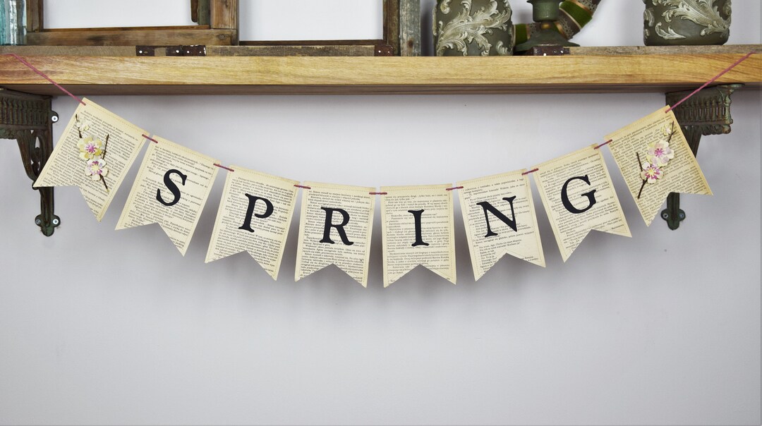 SPRING Banner, Spring 3D Decoration,spring Bunting, Sign, Garland, Old ...