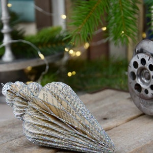 3D Christmas ornaments, honeycomb baubles, farmhouse style decor image 2