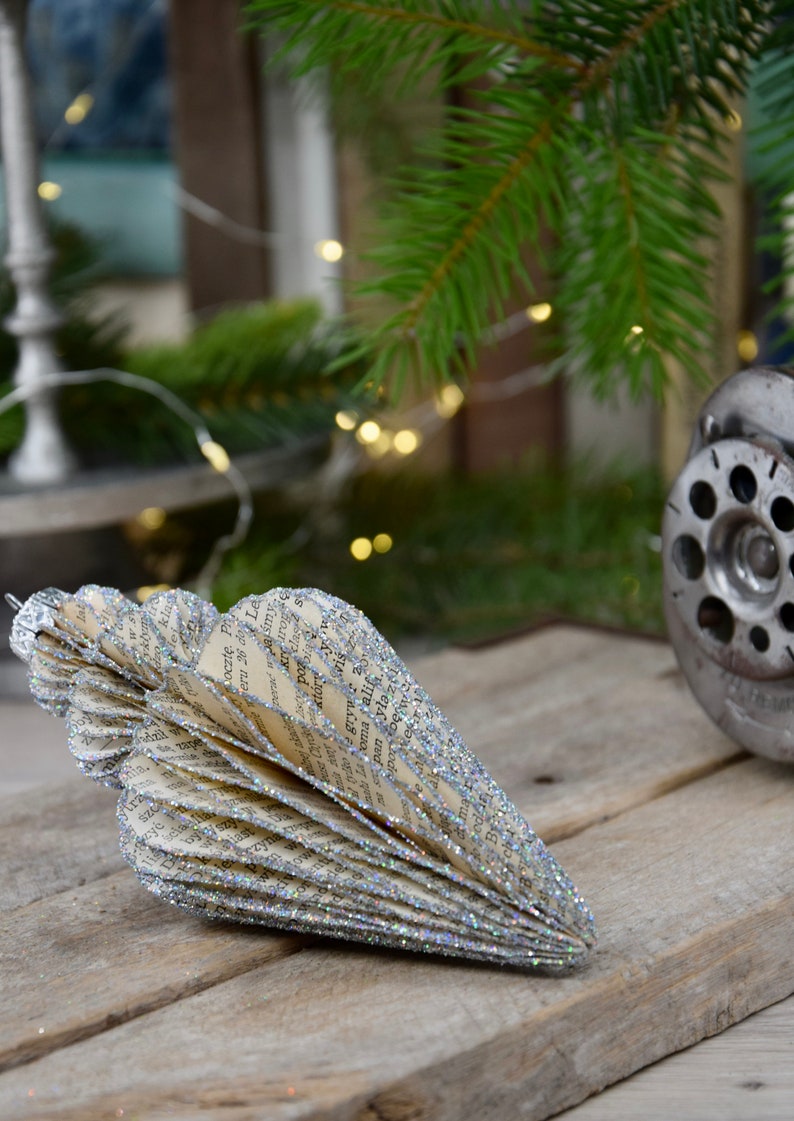 3D Christmas ornaments, honeycomb baubles, farmhouse style decor image 2