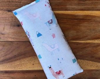 Microwave Heating Pad | Llama Gift for Her | Lavender and Flax Seed Eye Pillow