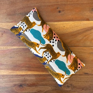 Microwave Heat Pad, Flax Seed Heating Pad, Microwavable Hot Pack, Ice Pack, Reusable Hot Cold Pack, Gift for Jaguar Lover
