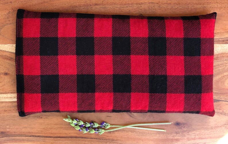 Large Heating Pad Buffalo Plaid Bag Flax Seed Heat Pack Etsy