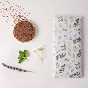 Heat Pack Flax Seed, Heating Pad Microwave Lavender, Hot Pad Microwavable, Warm Compress, Heating Pad for Cramps, Gift from Mom, For Mom