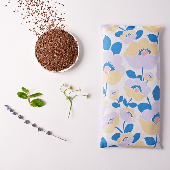 Almohadilla termica de microondas grande con semillas de lino y lavanda almohadilla termica reutilizable almohada de ojos de lavanda regalo de aromaterapia para mama para el Dia de las Madres Etsy